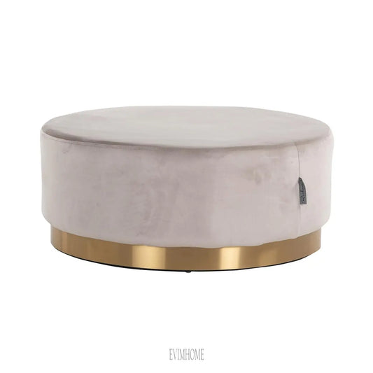 Sitzpuff Emmy 70Ã˜ Khaki-Samt (Quartz Khaki 903) Evimhome