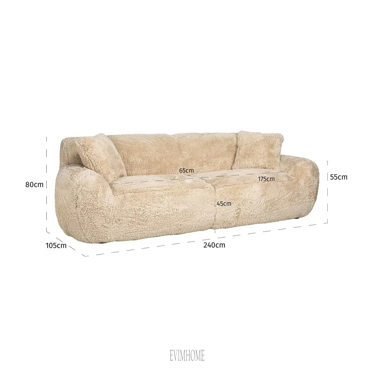 Sofa Bequemer Sand Yakety (Yakety Yak Sand) Evimhome