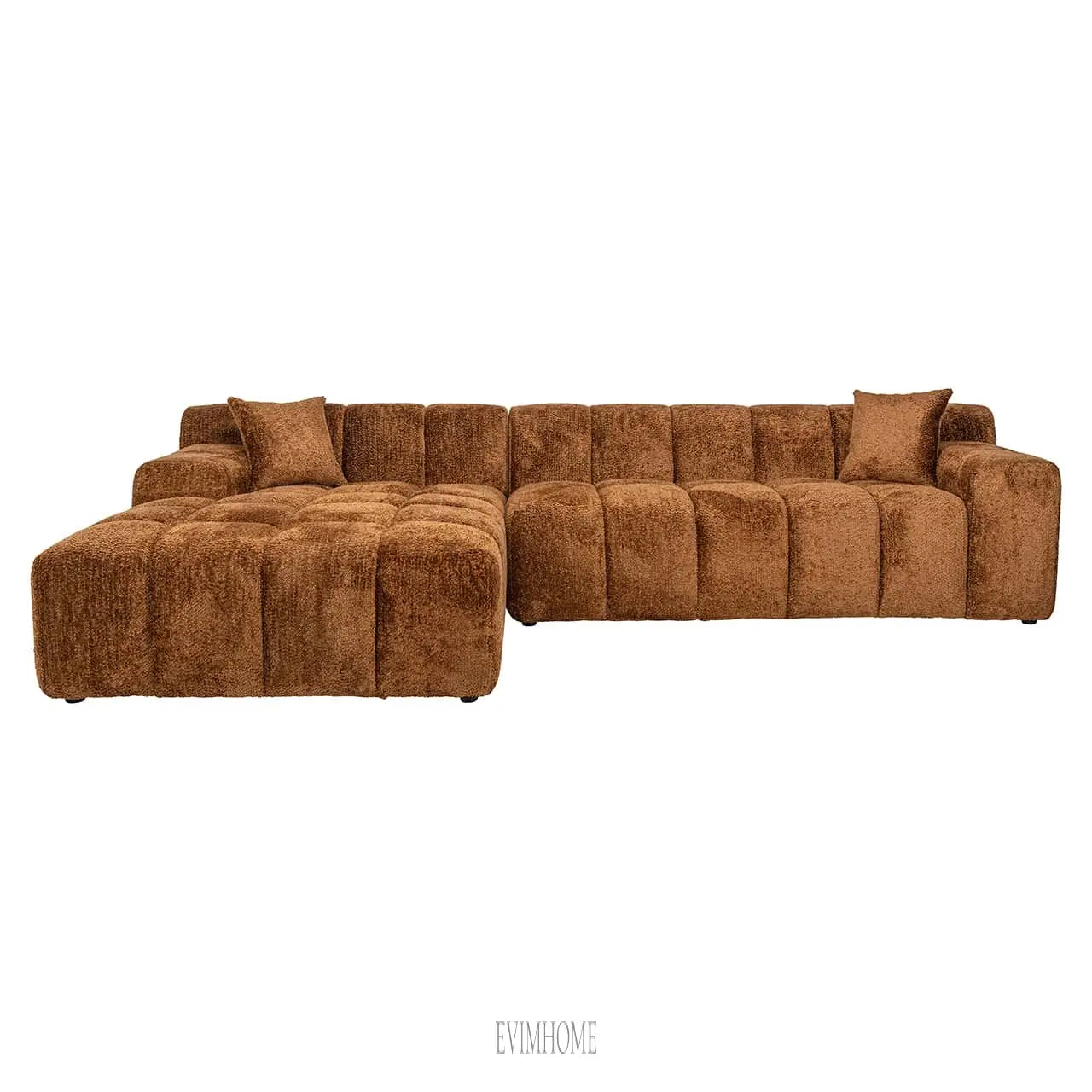 Sofa Cube 3-Sitzer + Lounge links (Be Lovely 603 Cinnamon) Evimhome