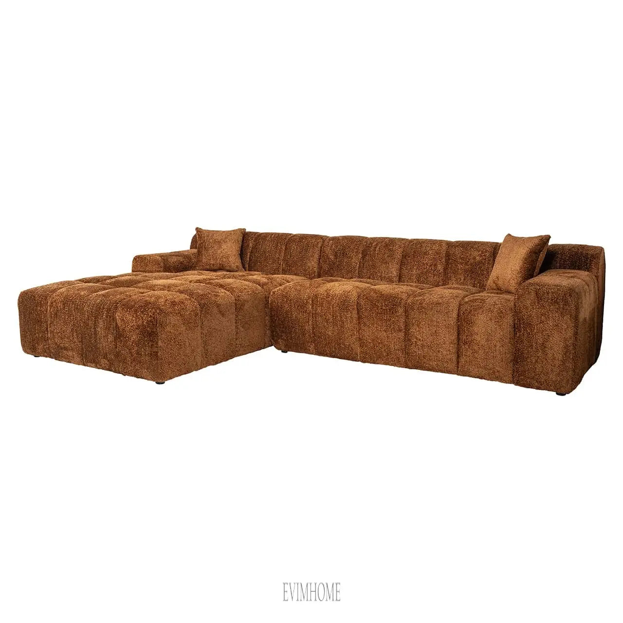 Sofa Cube 3-Sitzer + Lounge links (Be Lovely 603 Cinnamon) Evimhome