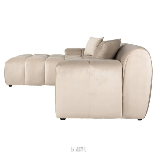 Sofa Cube 3-Sitzer + Lounge links (Quartz Khaki 903) Evimhome