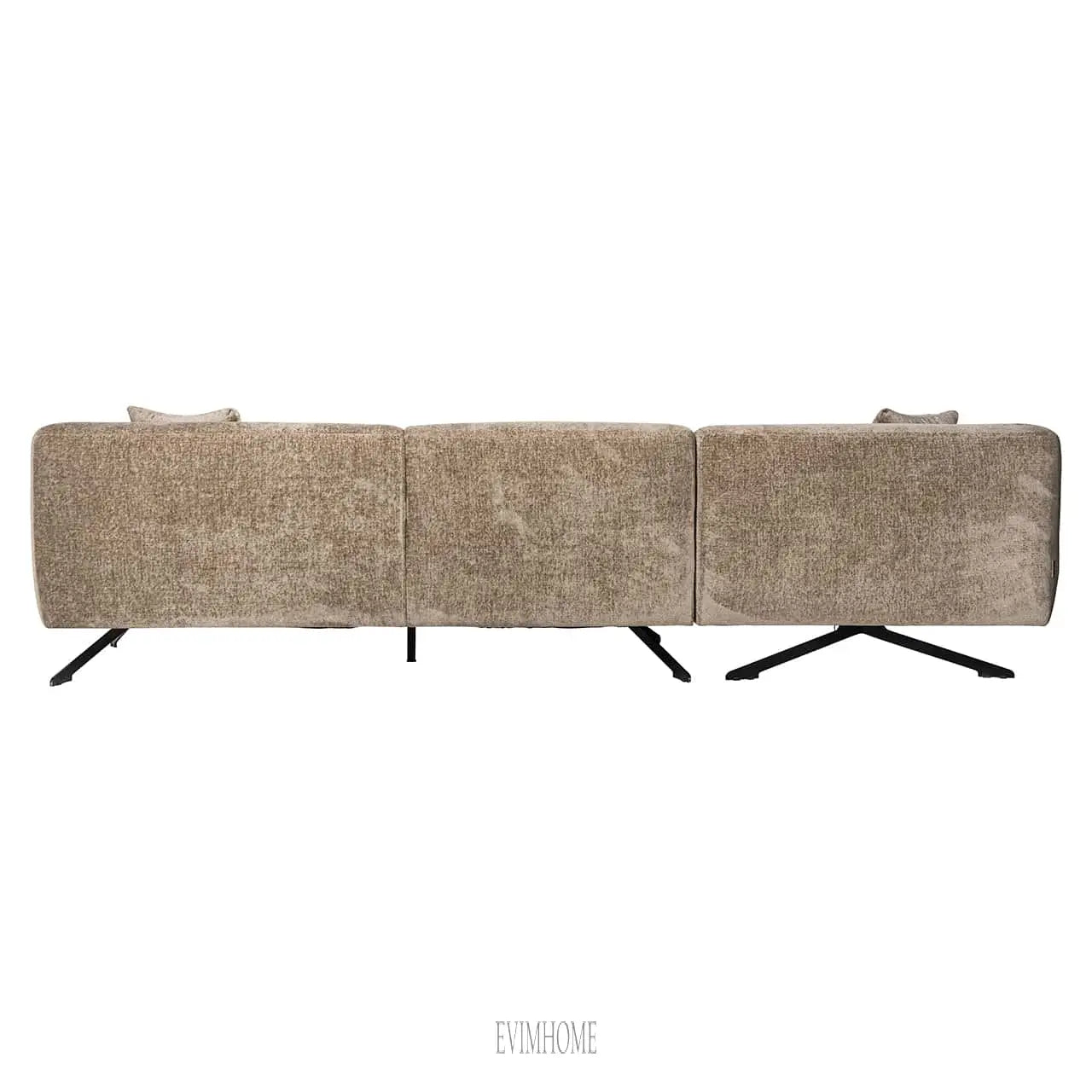 Sofa Donovan 3-Sitzer + Lounge links (Bergen 104 taupe chenille) Evimhome