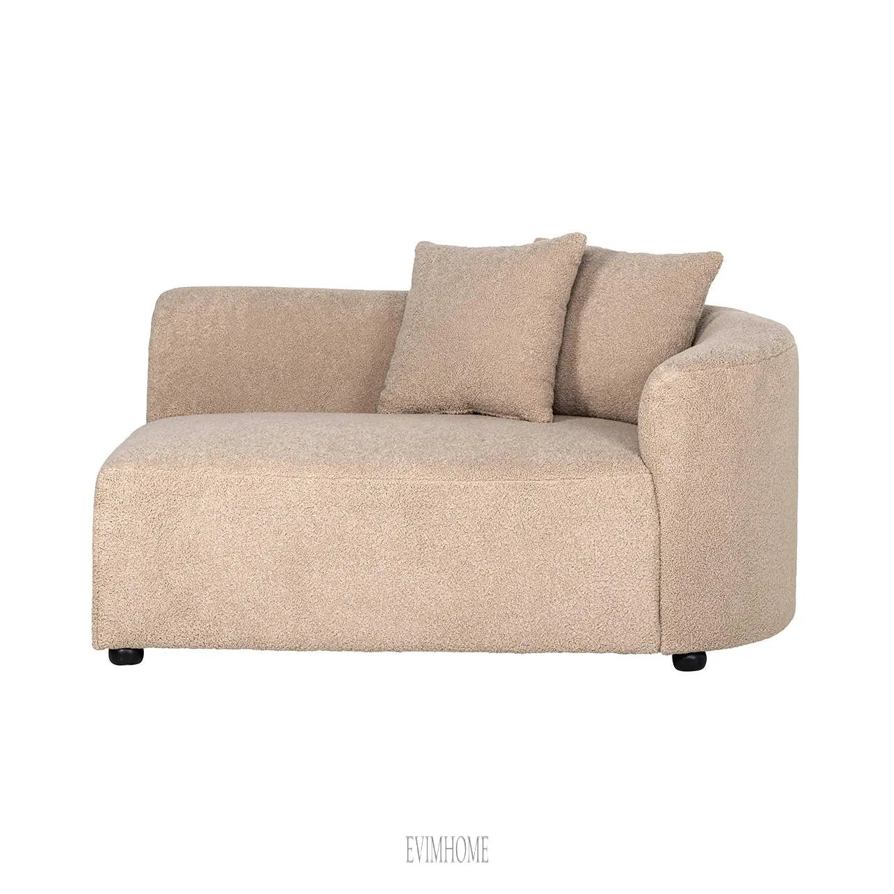 Sofa Grayson Armlehne rechts Sand pelzig | vollgepolstert links (Himalaya 902 sand furry) Evimhome