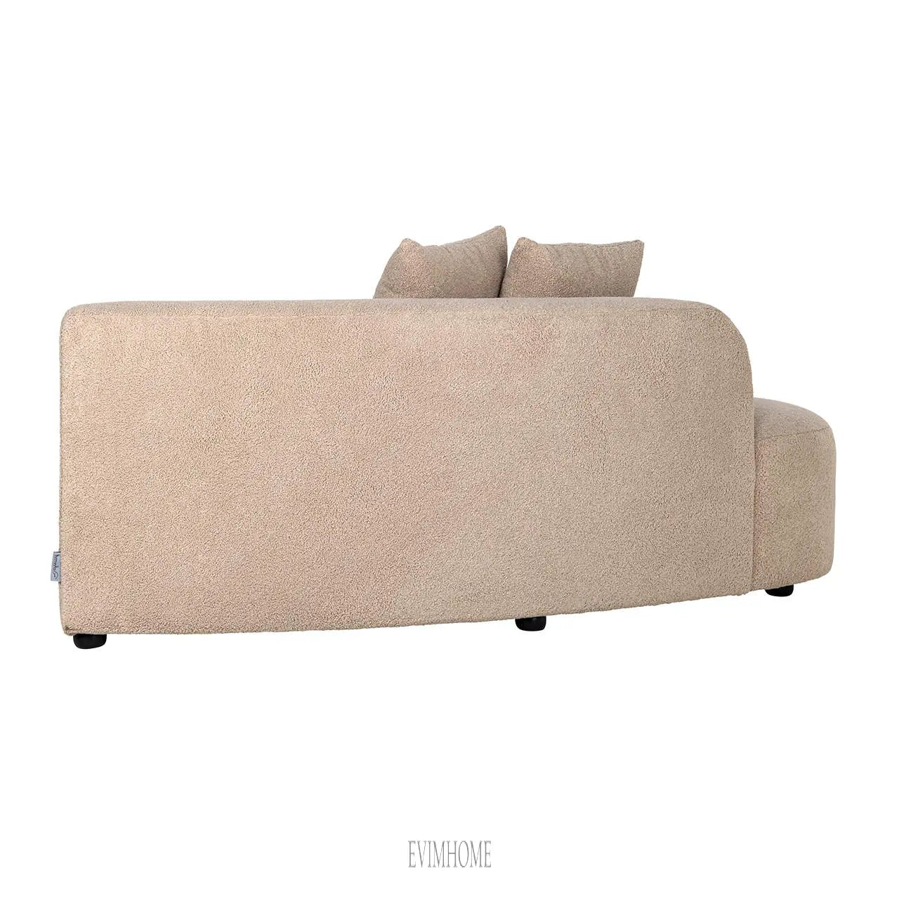 Sofa Grayson Ottomane links sand pelzig|vollgepolstert rechts (Himalaya 902 sand pelzig) Evimhome