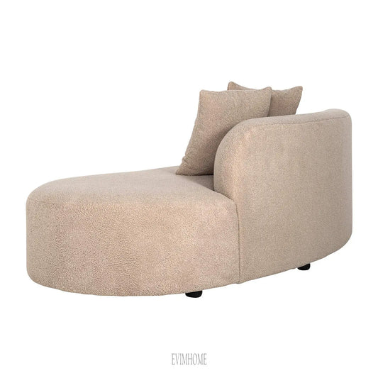 Sofa Grayson Ottomane rechts sand pelzig|vollgepolstert links (Himalaya 902 sand pelzig) Evimhome