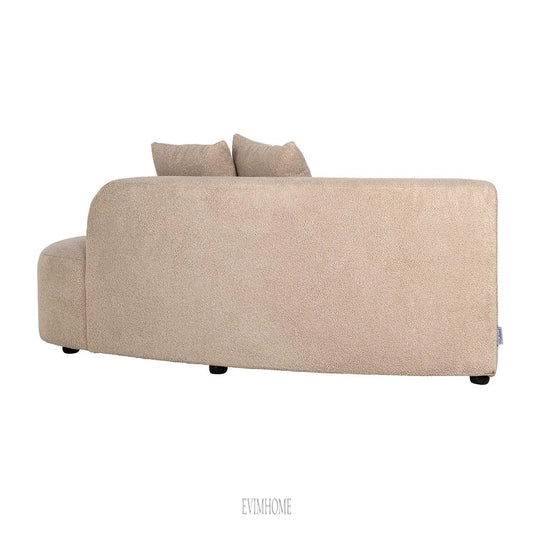 Sofa Grayson Ottomane rechts sand pelzig|vollgepolstert links (Himalaya 902 sand pelzig) Evimhome