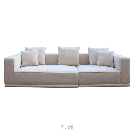 Sofa Lusso 3-Sitze Beige Chenille (Niagara 902 Beige) Evimhome