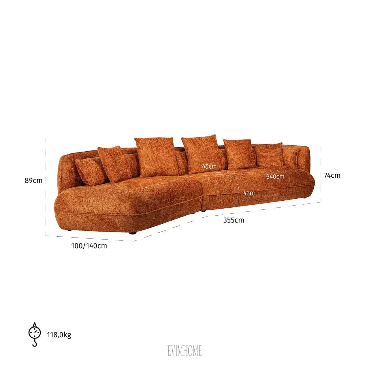 Sofa Rodina Lovely Pumpkin (Be Lovely 51 Pumpkin) Evimhome