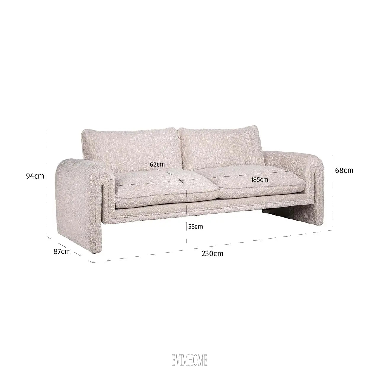 Sofa Sandro Lovely Cream (Be Lovely 11 Cream) Evimhome