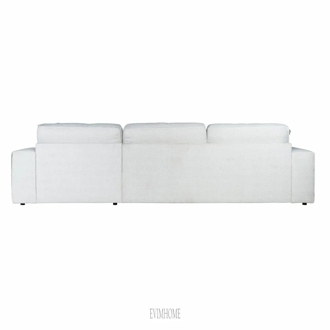 Sofa Santos 2,5 Sitzer + Lounge rechts weiß Bouclé (Copenhagen 900 Bouclé White) Evimhome