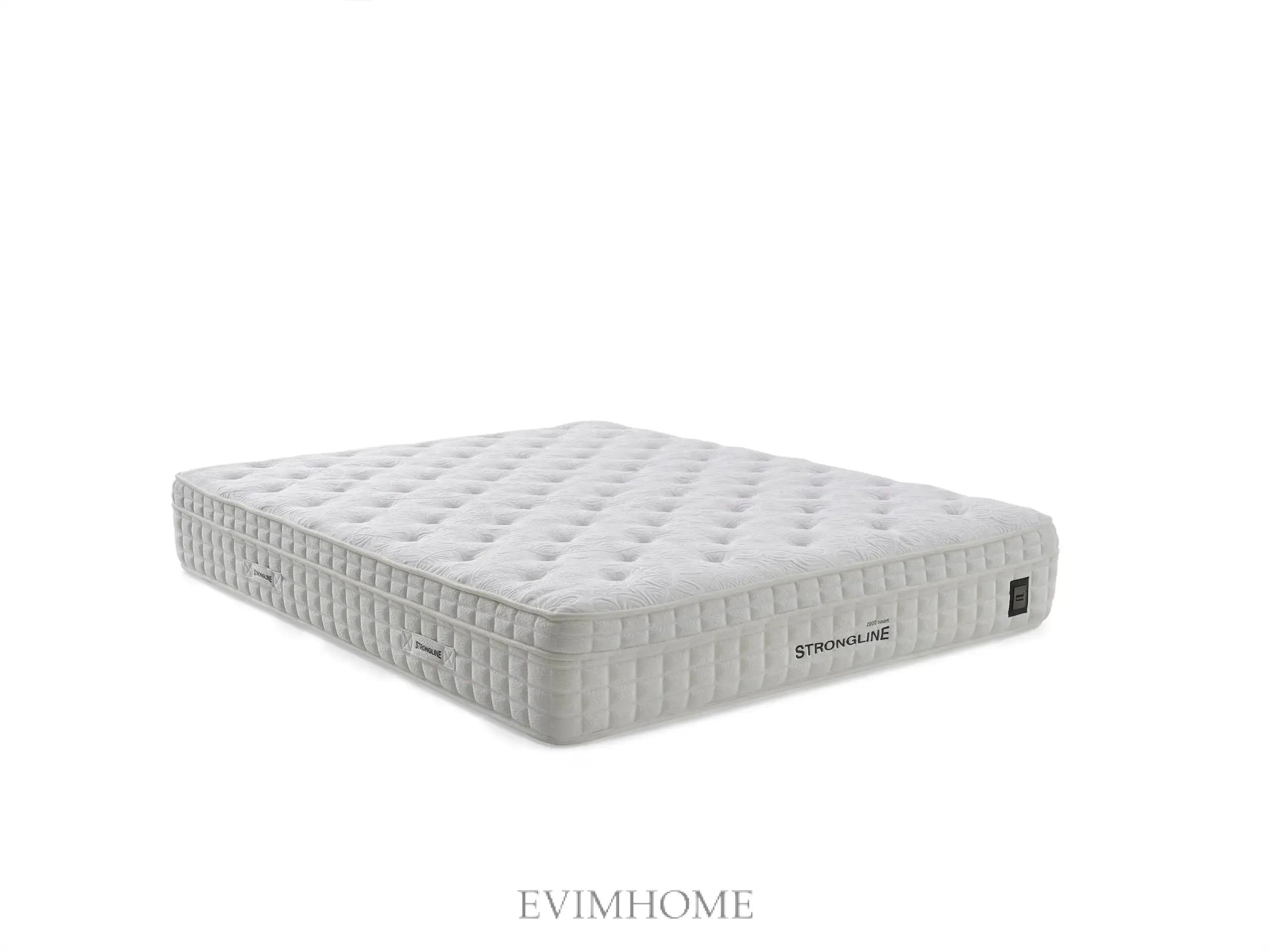 Strongline Sirius Boxspringbett Set inkl. Matratze – 2000 Ultra-harte Taschenfedern für Feste Unterstützung, Ungestörten Schlaf und Optimale Rückenunterstützung Schlafsinn