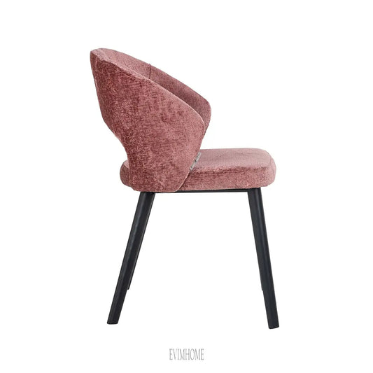 Stuhl Savoy rosa Chenille (Bergen 705 rosa Chenille) Evimhome