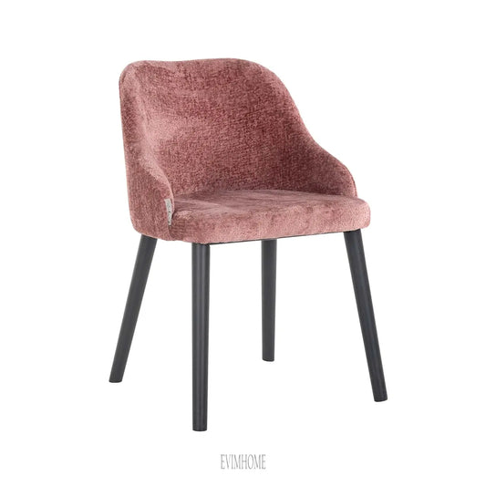 Stuhl Twiggy rosa Chenille (Bergen 705 rosa Chenille) Evimhome