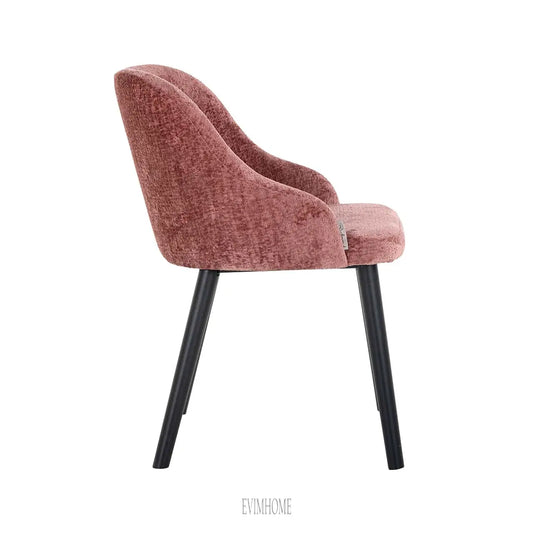 Stuhl Twiggy rosa Chenille (Bergen 705 rosa Chenille) Evimhome