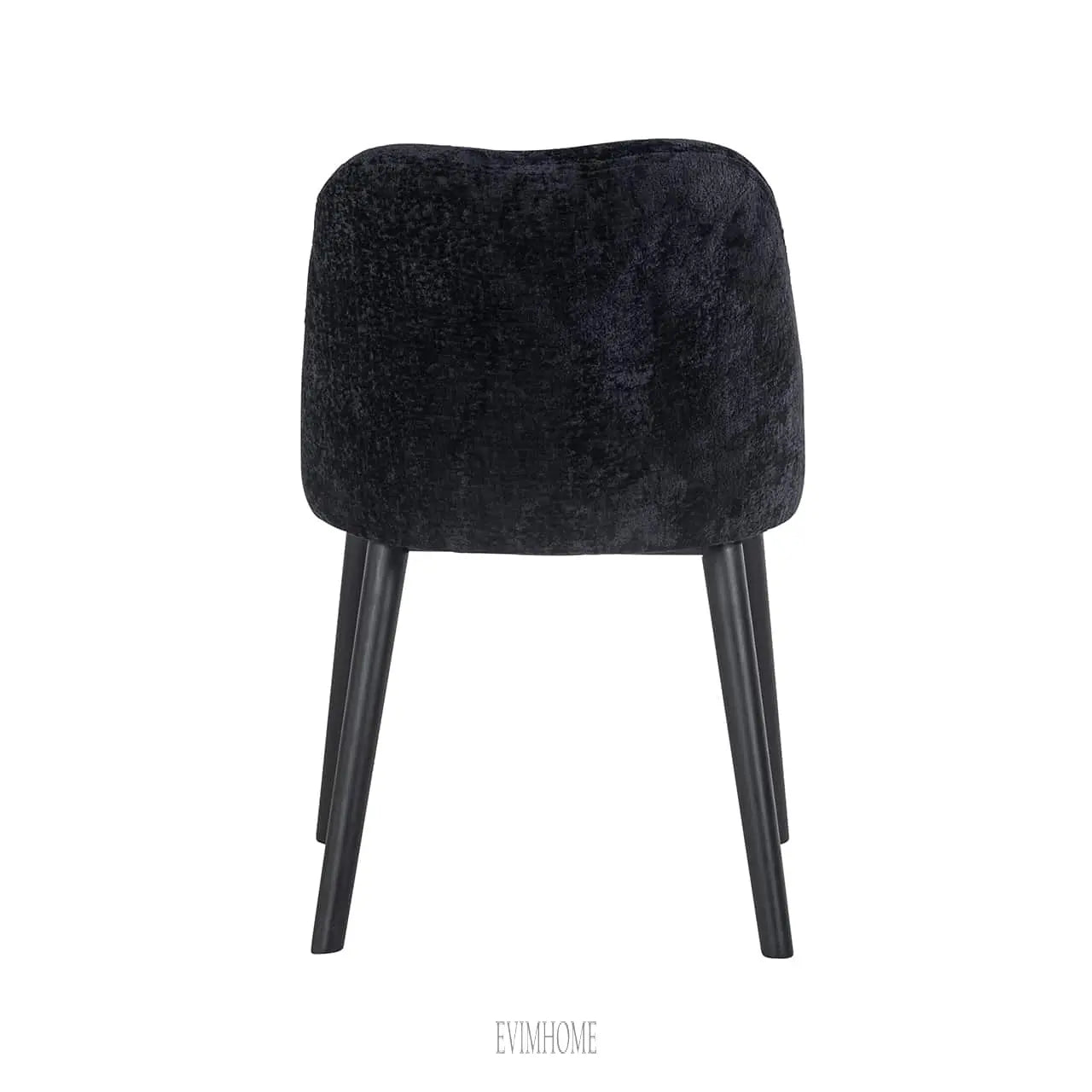 Stuhl Twiggy schwarzes Chenille (Bergen 809 schwarzes Chenille) Evimhome