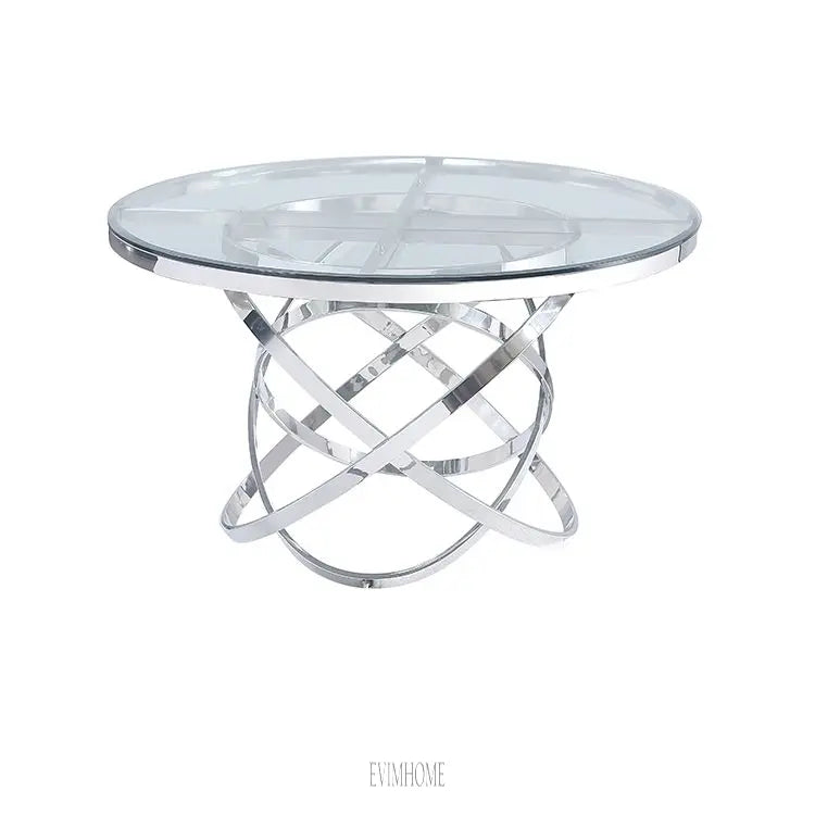 TRENTO TISCH | Ø130X76 CM TRANSPARENT Evimhome