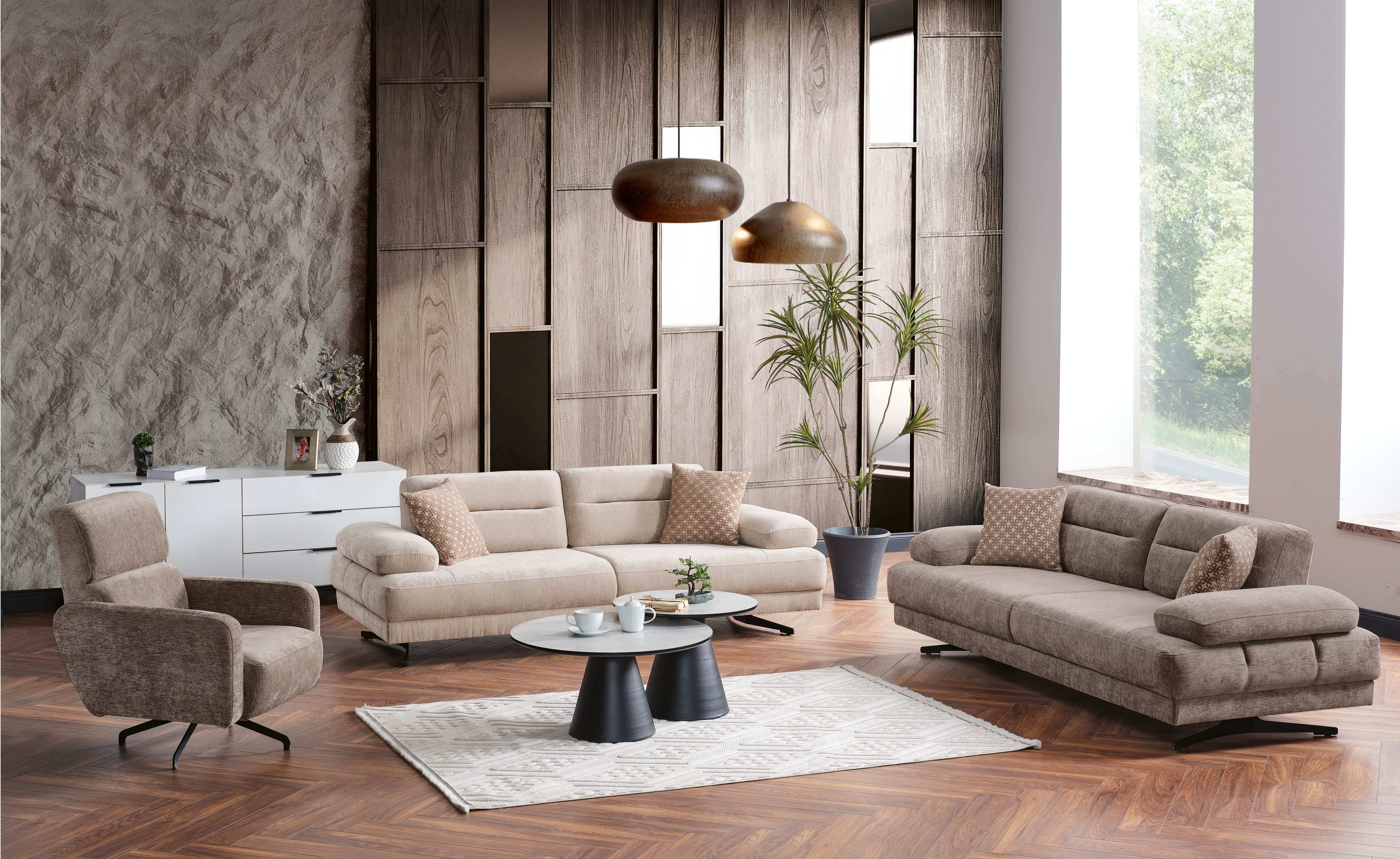 Tudor Sofa Set 3+3+1