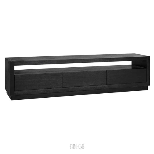 TV-Möbel Oakura 3-Schubladen (Schwarz) Evimhome