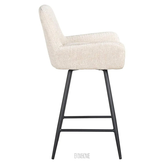 Thekenhocker Linsey beige Chenille (Niagara 902 beige) Evimhome