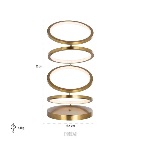 Tischlampe Jaimin (Gebürstetes Gold) Evimhome