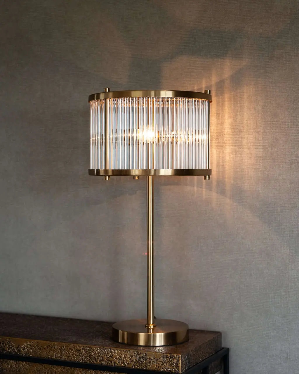 Tischlampe Loiza (Gebürstetes Gold) Evimhome