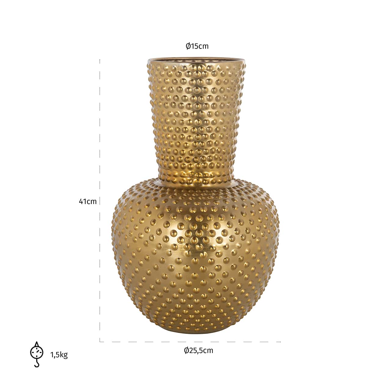 Vase Nola (Gold) Evimhome