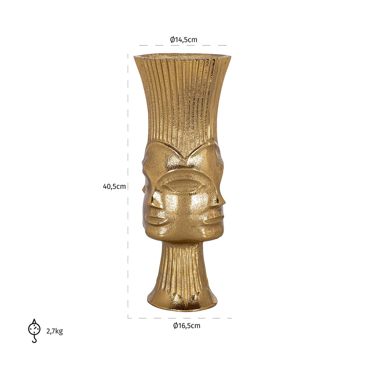 Vase Elyse (Gold) Evimhome