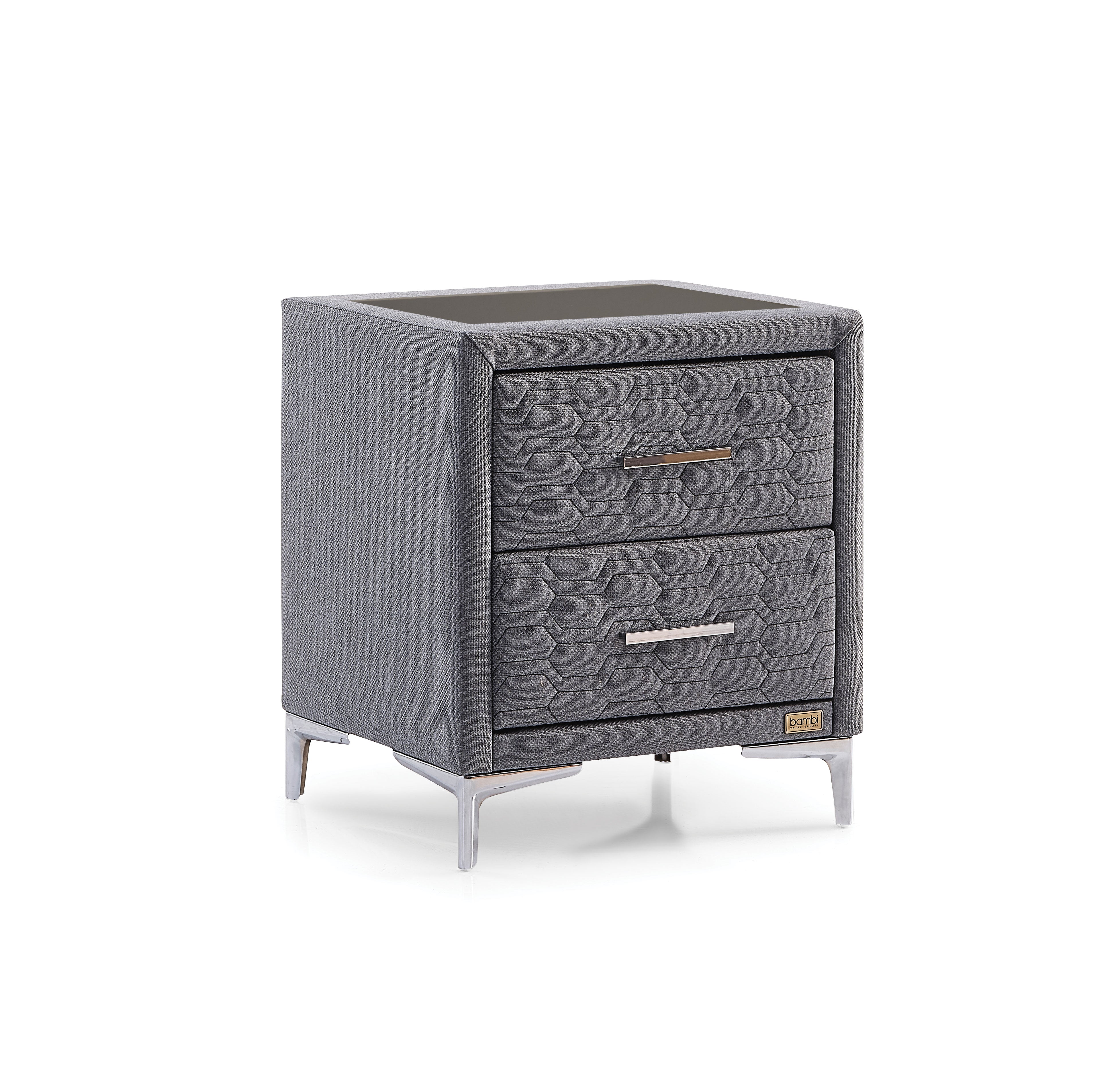 Bambi Visco Fresh Nachttisch mit Glassplatte