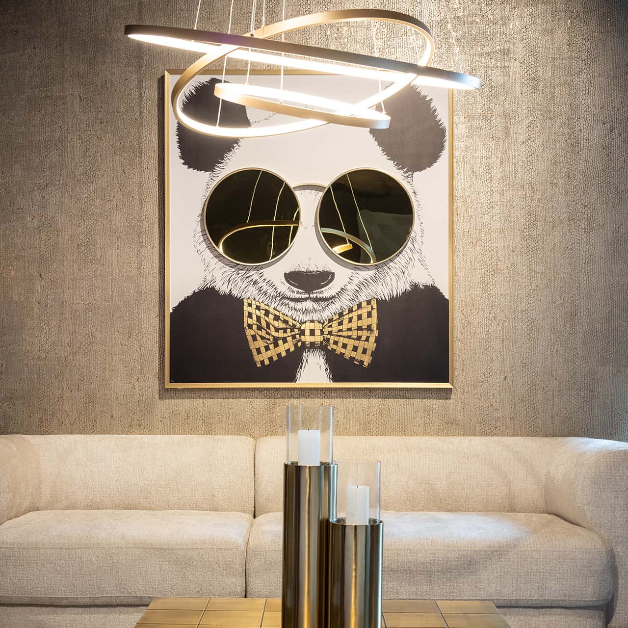 Wandkunst glänzender Panda Evimhome