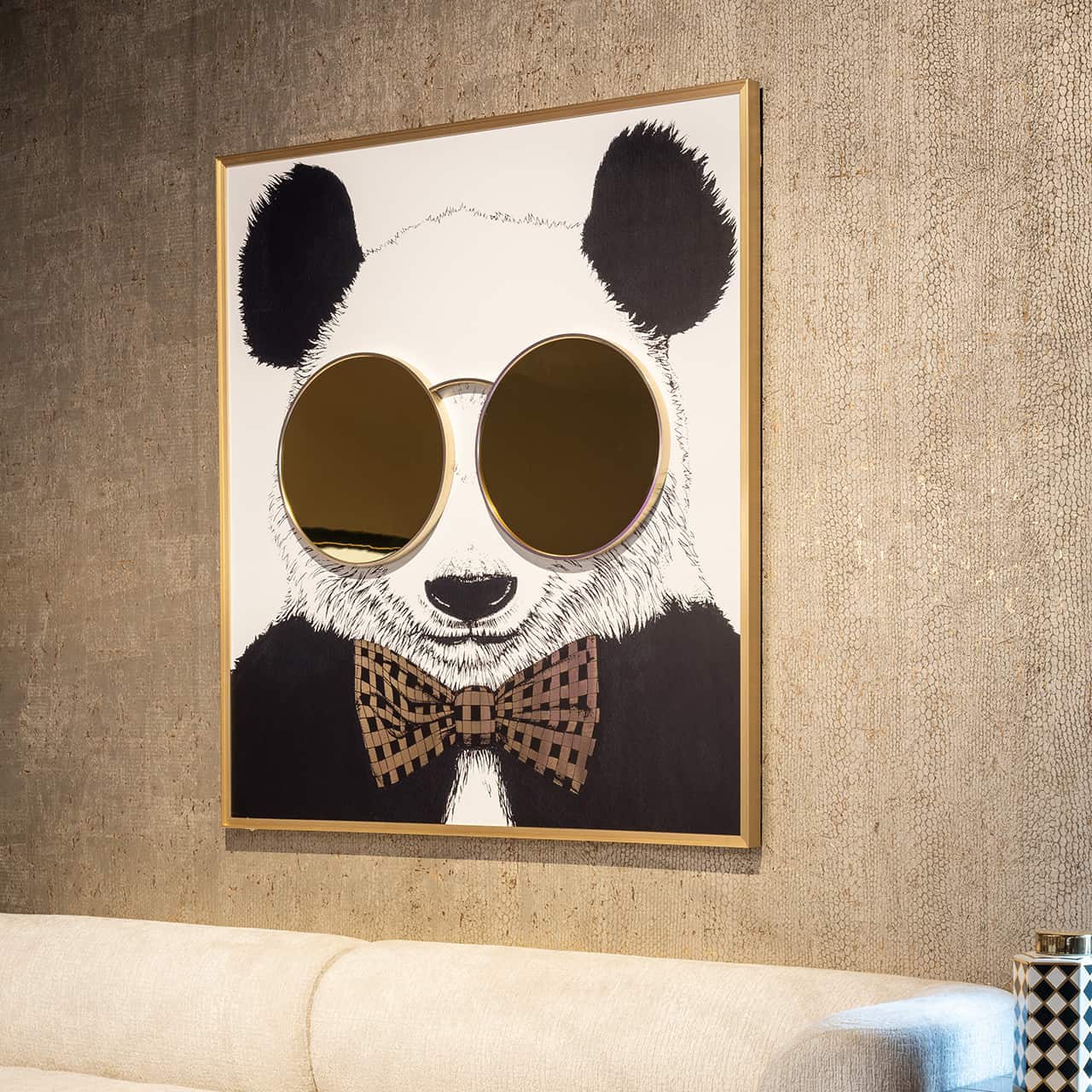 Wandkunst glänzender Panda Evimhome