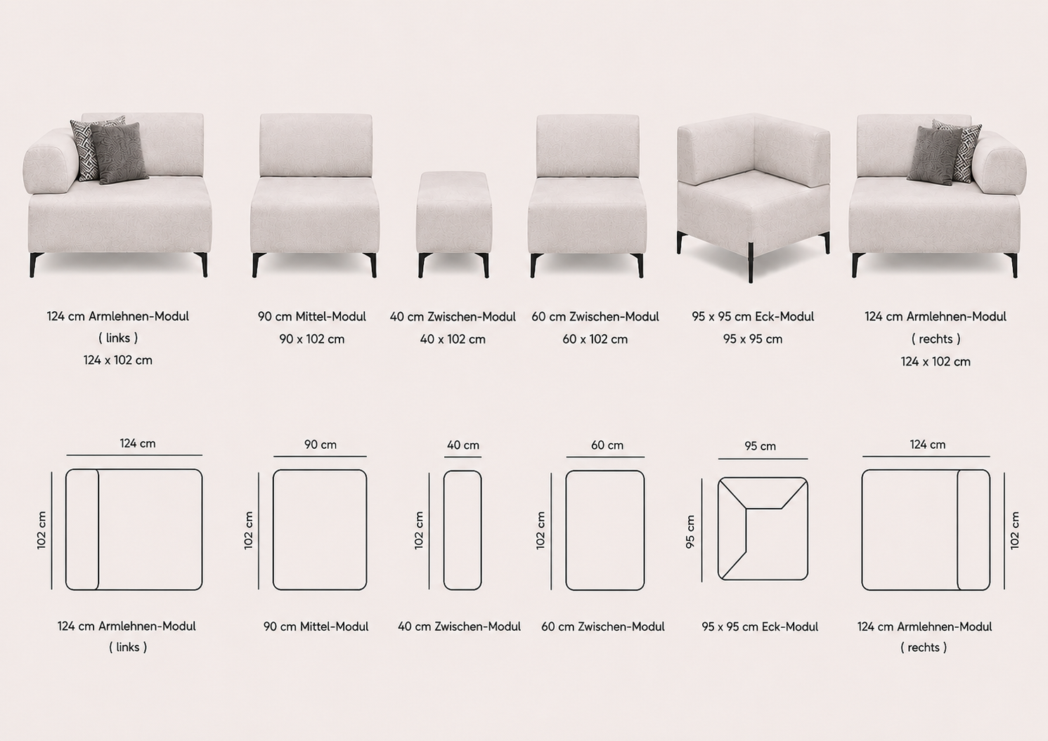 Aston Modulares Ecksofa