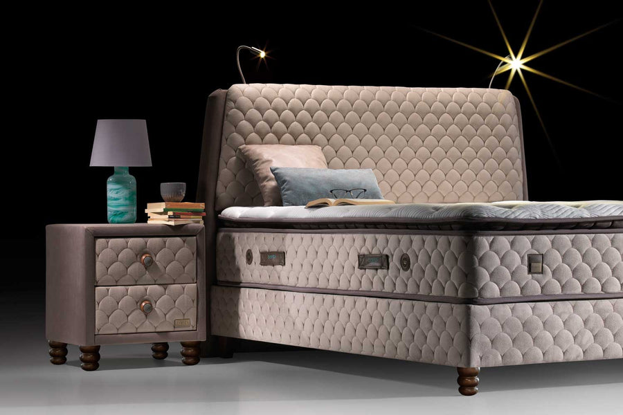 Bambi Borjen Nightstand with Glass Top