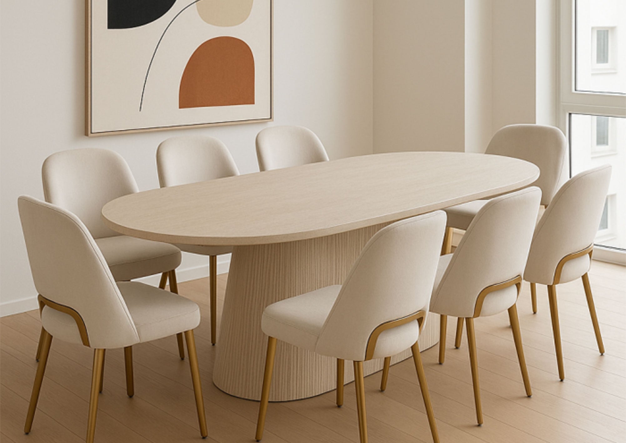 DESIO DINING TABLE TRAVERTINE | 200X100X75 TRAVERTINE