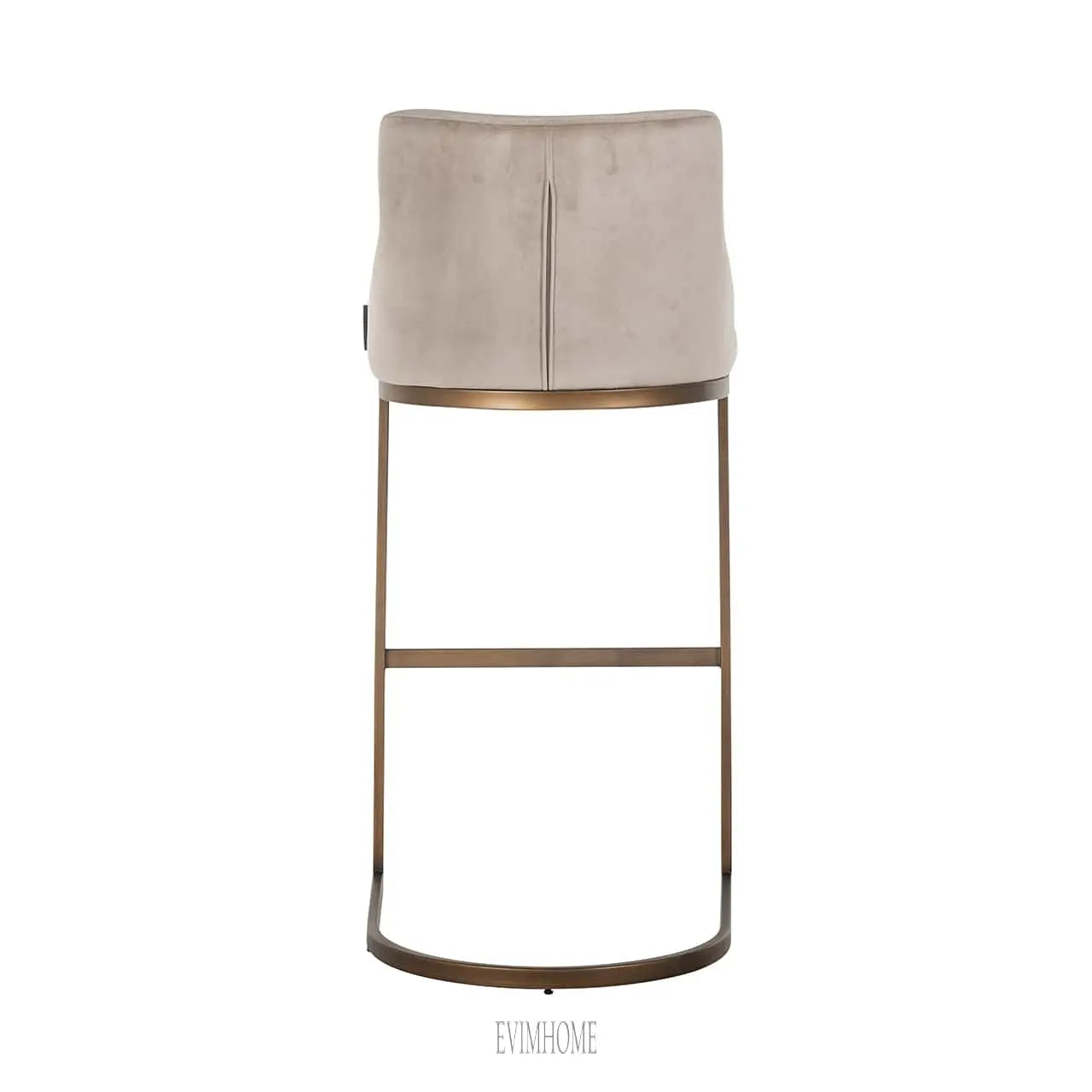 Barhocker Bolton Khaki-Samt / gebürstetes Gold feuerhemmend (FR-Quartz 903 Khaki) Evimhome