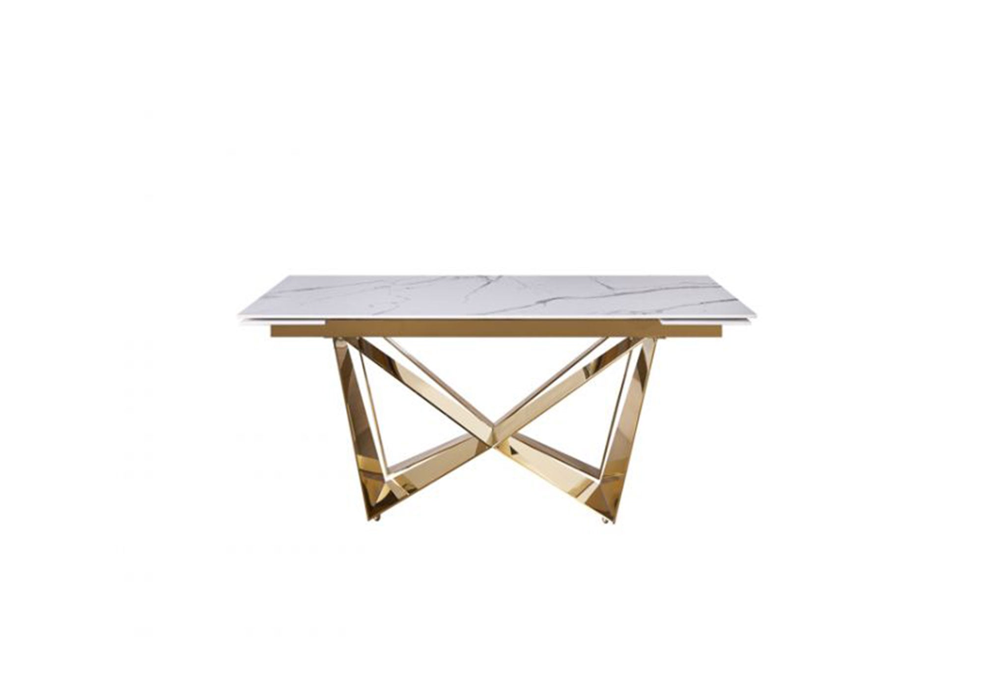 CENTO DINING TABLE GOLD | 180/240X90X76 CM CERAMIC SA003