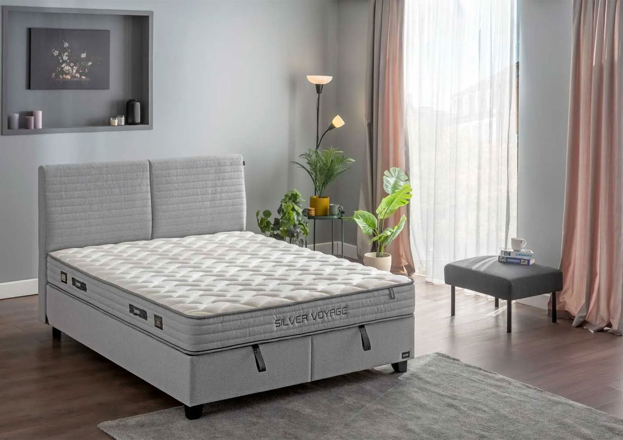 Bambi Silver Voyage Boxspringbett-Set