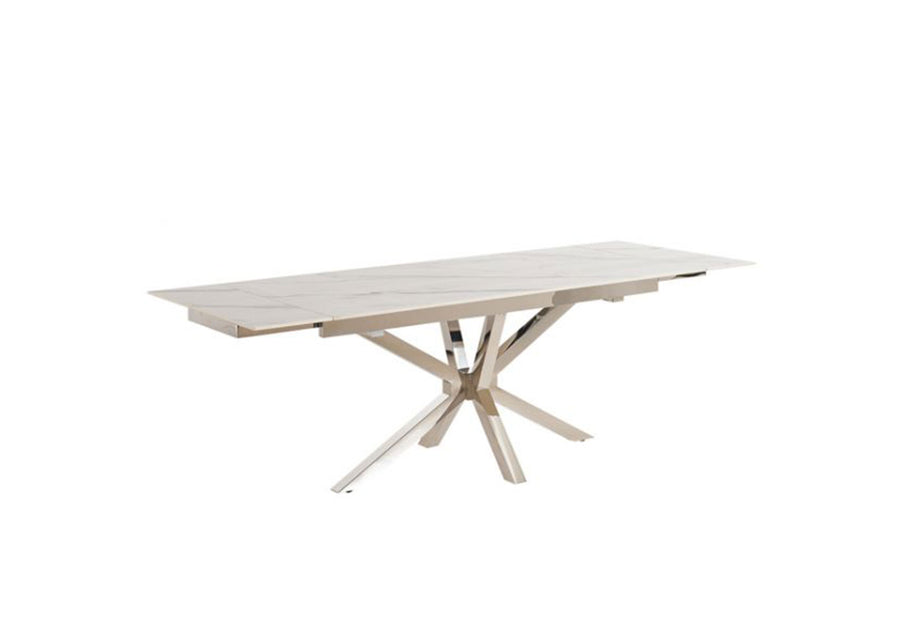 TERNI YEMEK MASASI GÜMÜŞ | 180/240X90X76 CM SERAMİK CW002